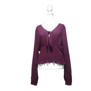 NEW With Tags, Freshman Long-Sleeve Peasant Top, XL